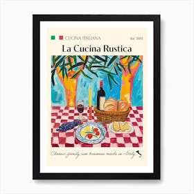 La Cucina Rustica Trattoria Italian Poster Food Kitchen Art Print