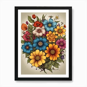 Bouquet Of Flowers 2 Art Print