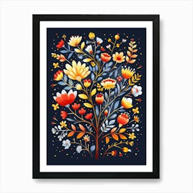 Floral Tree Art Print