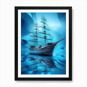 Sailing Ship In The Sea Art Print