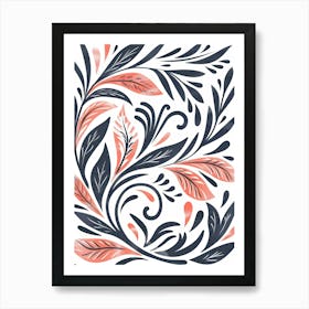 Watercolor Floral Pattern 6 Art Print