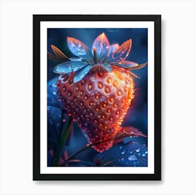 Strawberry Hd Wallpaper Art Print