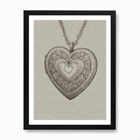 Heart Locket Art Print