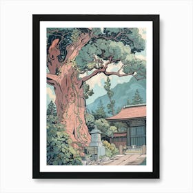 Nikko Japan 2 Retro Illustration Art Print