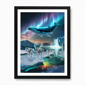 Whispers of a Polar Dreamscape Arctic Animals Art Print