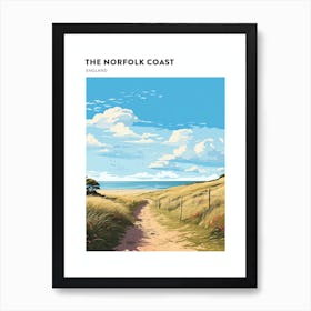 The Norfolk Coast Path England 3 Hiking Trail Landscape Poster Art Print