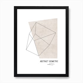 Abstract Geometric 3 Line Art Print