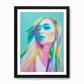 Avril Lavigne Colourful Illustration Art Print