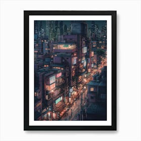 City At Night 22 Art Print