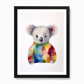 Baby Animal Wearing Sweater Koala 2 Art Print