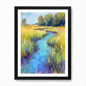 Stream In The Grass 1 Art Print