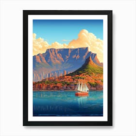 Cape Town Pixel Art 5 Art Print