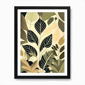 Leaf Pattern Rousseau Inspired 2 Art Print