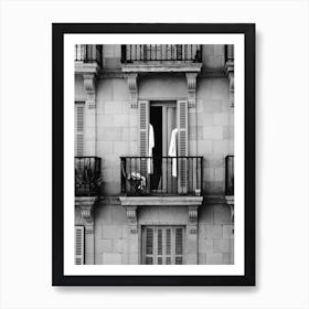 Hotel Life On The Balcony St Sebastian, Spain Art Print