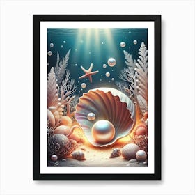 Pearls Under The Sea Art Print