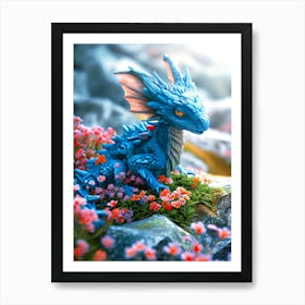 Blue Dragon Art Print