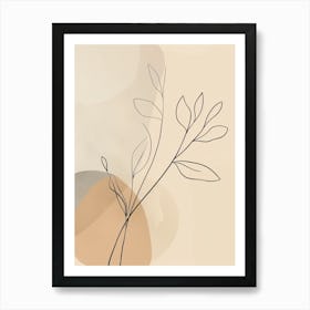 Antwerp Botanical Garden Boho Line Art Art Print