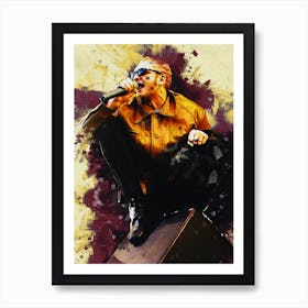 Smudge Layne Thomas Staley Lead Vocalist Rock Band Alice In Chains Art Print