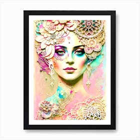 Peach Porcelain - Face the Crowd, Don't Be A Face In the Crowd - Lady Diva Boss Art Print