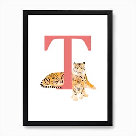 T For Tiger Art Print