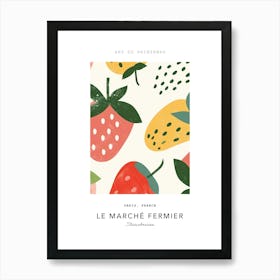 Strawberries Le Marche Fermier Poster 1 Art Print