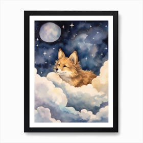 Coyote 1 Sleeping In The Clouds Art Print