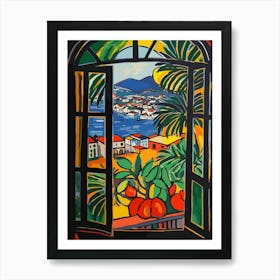 Window View Of Rio De Janeiro In The Style Of Fauvist 3 Art Print