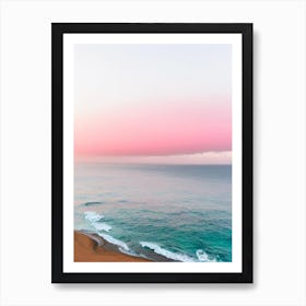 Amadores Beach, Gran Canaria, Spain Pink Photography 1 Art Print