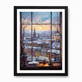 Winter Cityscape Krakow Poland 4 Art Print