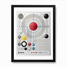 bauhaus circles art poster Poster