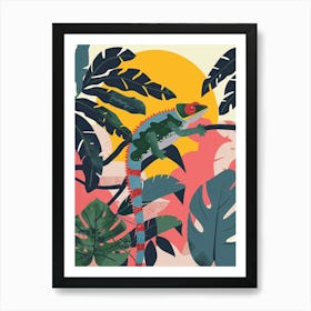 Parson S Chameleon Abstract Modern Illustration 2 Art Print