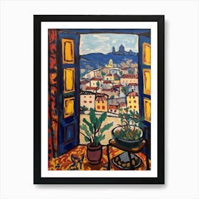 Window View Of Vienna In The Style Of Fauvist 1 Art Print