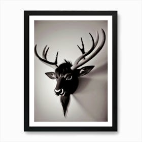 Deer Head Wall Art Art Print