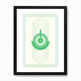 Drop In Green Geometric Abstract Art Print