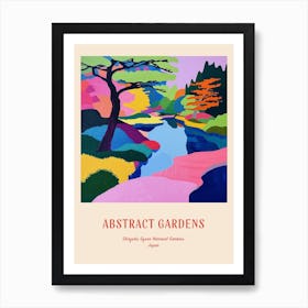 Colourful Gardens Shinjuku Gyoen National Gardens Japan 1 Red Poster Art Print