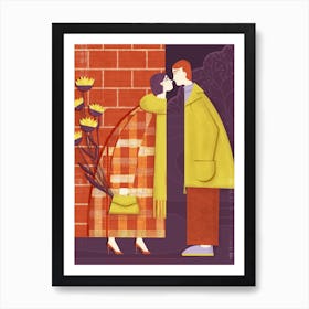 Couple Kissing Art Print