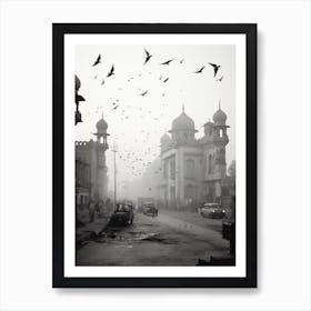 Lahore, Pakistan, Black And White Old Photo 2 Art Print