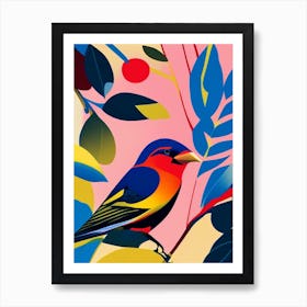 Finch Pop Matisse Bird Art Print