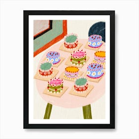 Cakes On A Table 1 Art Print