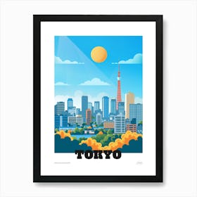 Tokyo Japan 2 Colourful Travel Poster Art Print