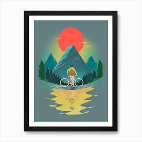 Mountain Range Riding Art Print