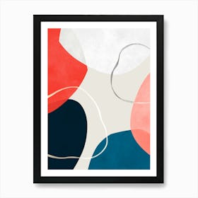 Expressive watercolor shapes 6 Art Print