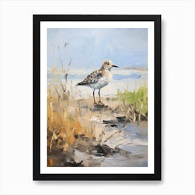 Bird Painting Grey Plover 4 Póster