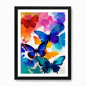 Colorful Butterflies 186 Art Print