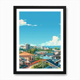 Sendai Japan Colourful Illustration Art Print