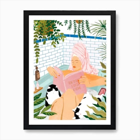 How To Have A Spa Day At Home Bathroom Art Print