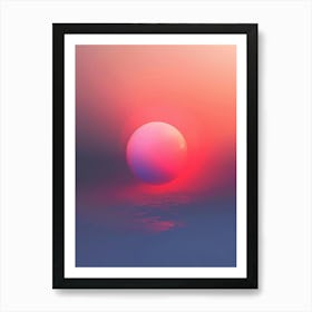 Abstract Sunset Painting Art Print