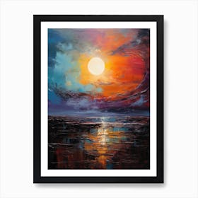 Sunset Over The Sea Poster