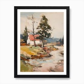 A Cottage In The English Country Side Painting 9 Art Print