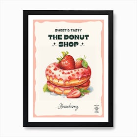 Strawberry Donut The Donut Shop 3 Art Print